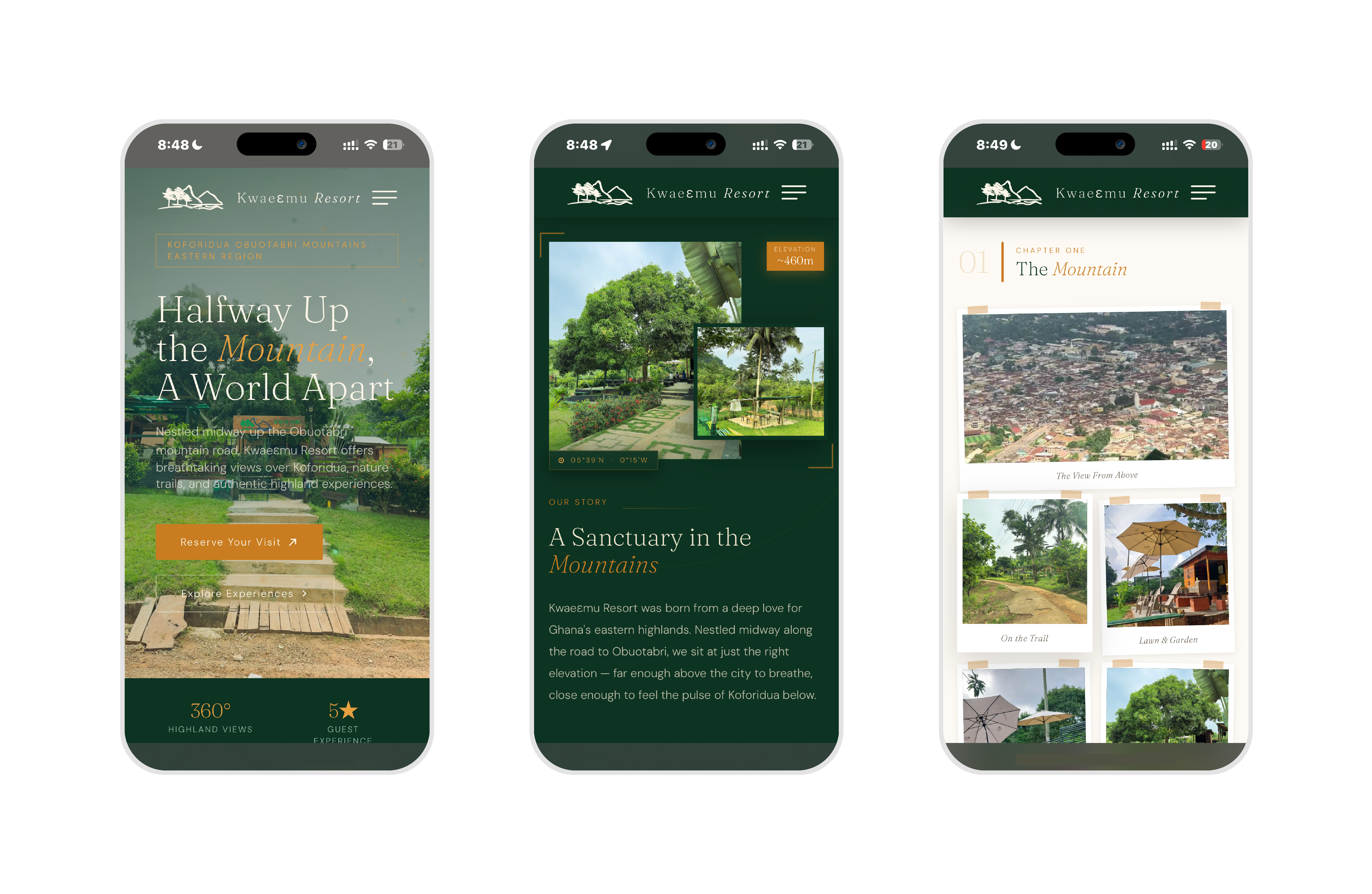 Kwaeɛmu Resort — Mobile views